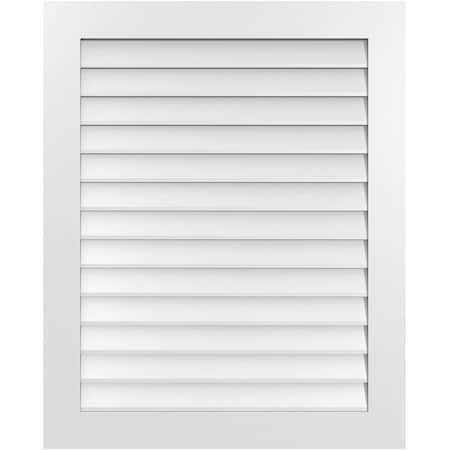 Ekena Millwork Vertical Surface Mount PVC Gable Vent: Non-Functional, w/3-1/2"W x 1"H, Standard Frame, 34"W x 42"H GVPVE34X4201SN